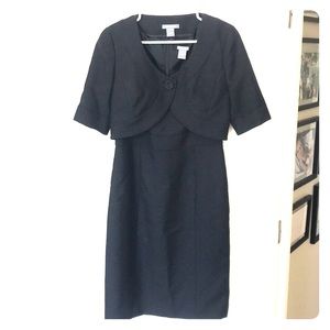 Ann Taylor black sheath dress with jacket